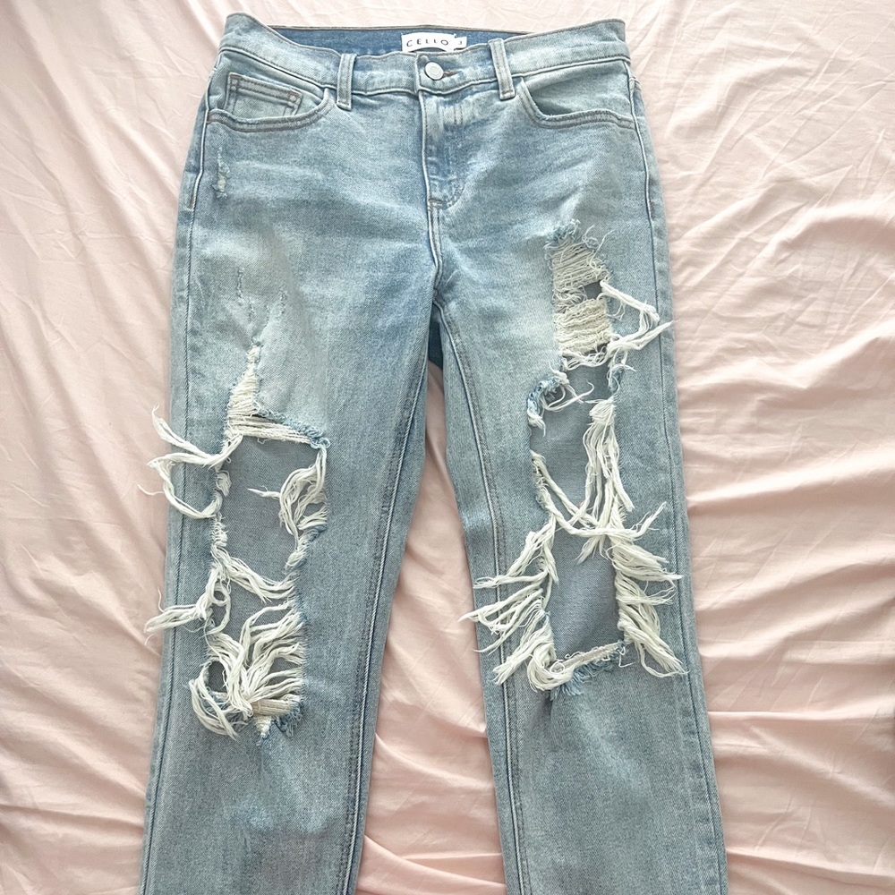 Cello size 3 distressed boyfriend jeans